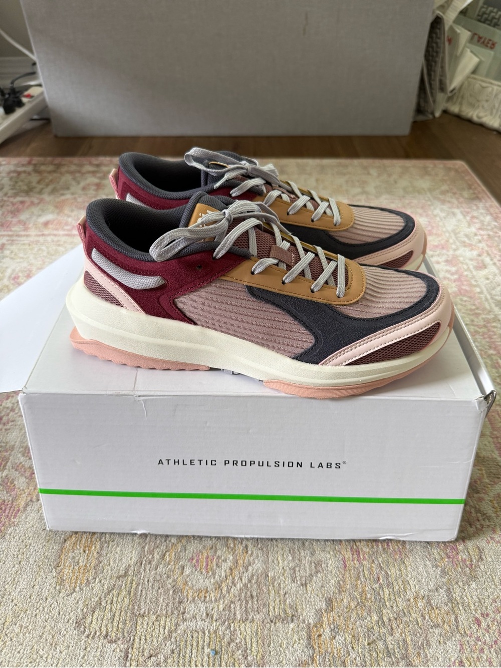 APL womens jogger beachwood burgundy sneaker
